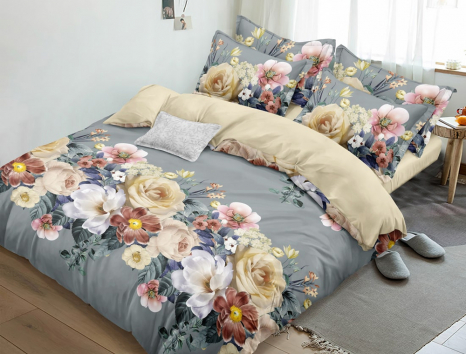 Сімейний набір постільної білизни із Сатину №195AB Черешенка™