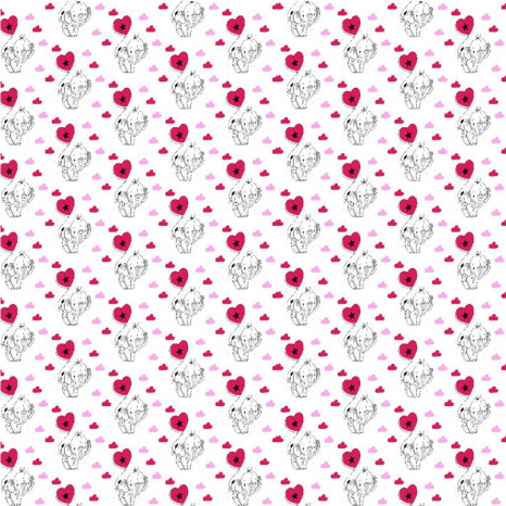 Ткань для постельного белья Фланель (байка) детcкая FLB1061red