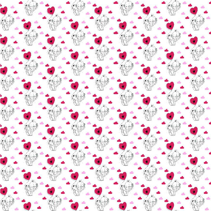 Ткань для постельного белья Фланель (байка) детcкая FLB1061red