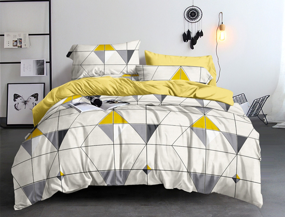 Двоспальний набір постільної білизни 180*220 із Сатину №0726AB Черешенка™