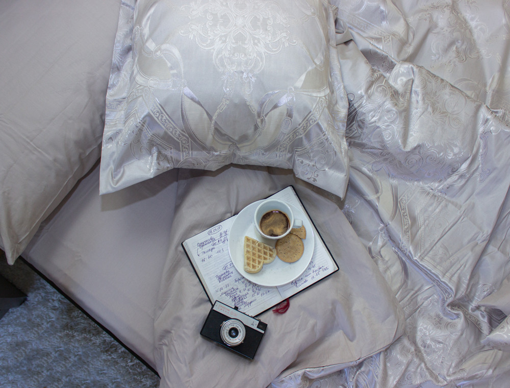 Двоспальний набір постільної білизни 180*220 із Жакарду №017AB KRISPOL™