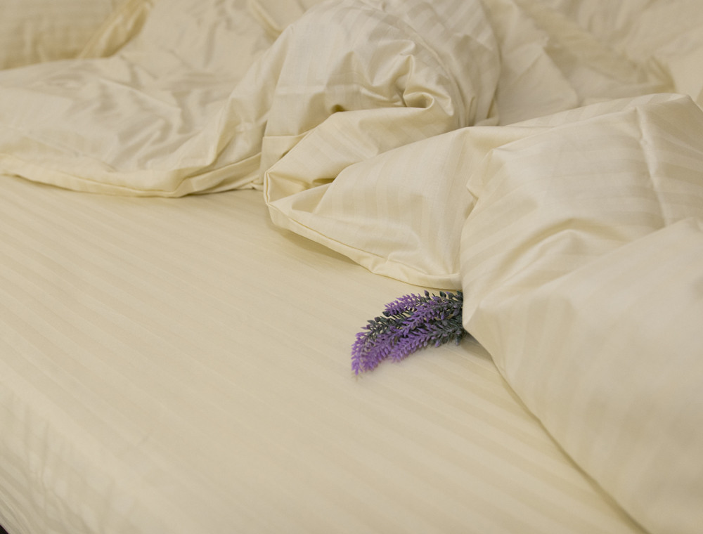 Семейный набор хлопкового постельного белья из Страйп Сатина №504442 Черешенка™