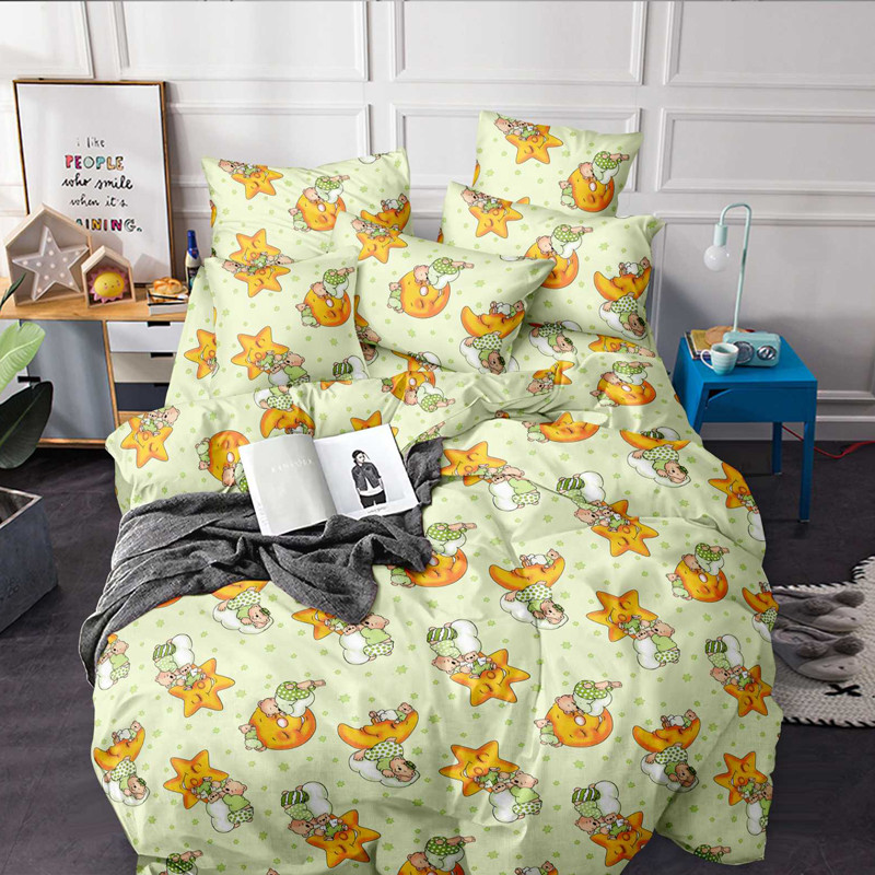 Тканина для постільної білизни Бязь "Gold" Lux дитяча GLB9520green