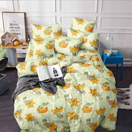 Тканина для постільної білизни Бязь "Gold" Lux дитяча GLB9520green