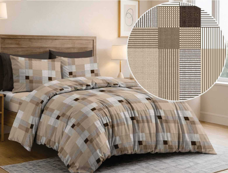 Ткань для постельного белья Бязь "Gold" Lux GL12451mocco