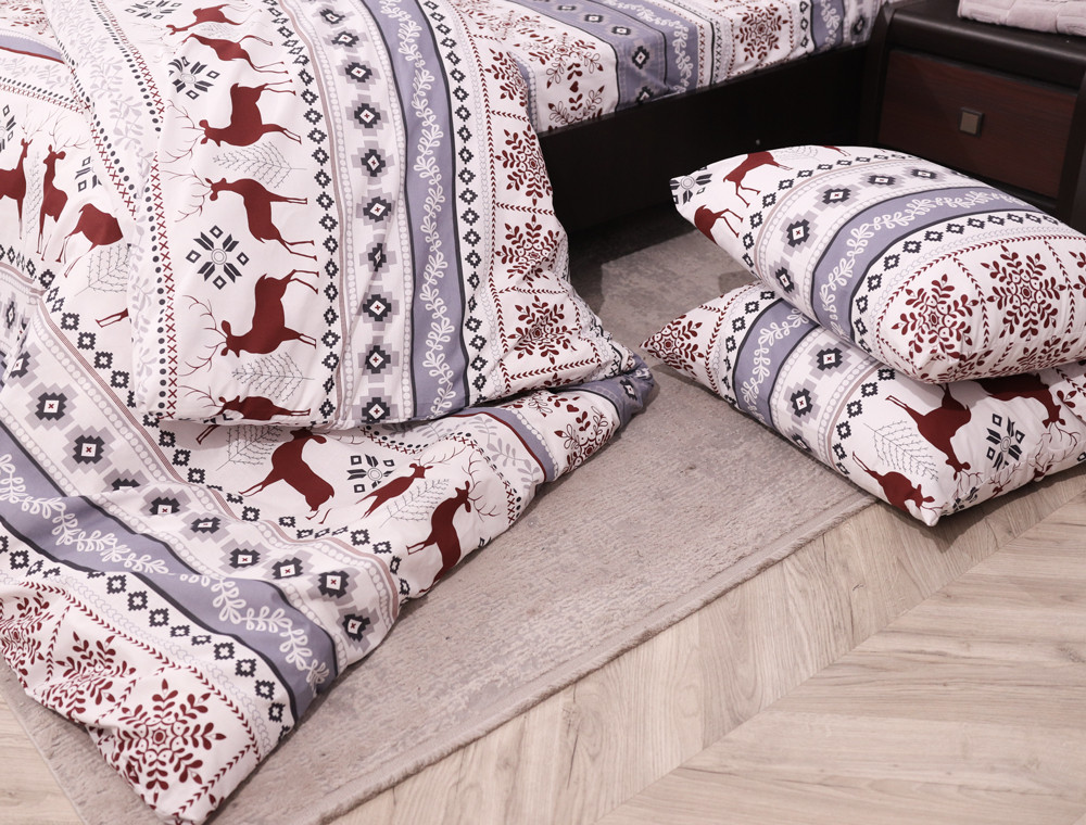 Євро-максі набір постільної білизни 200*220 із Бязі "Gold" №151632 Черешенька™