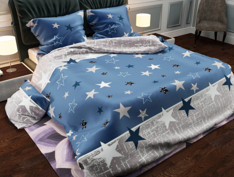 Євро-максі набір постільної білизни 200*220 із Бязі "Gold" №151715 Черешенка™