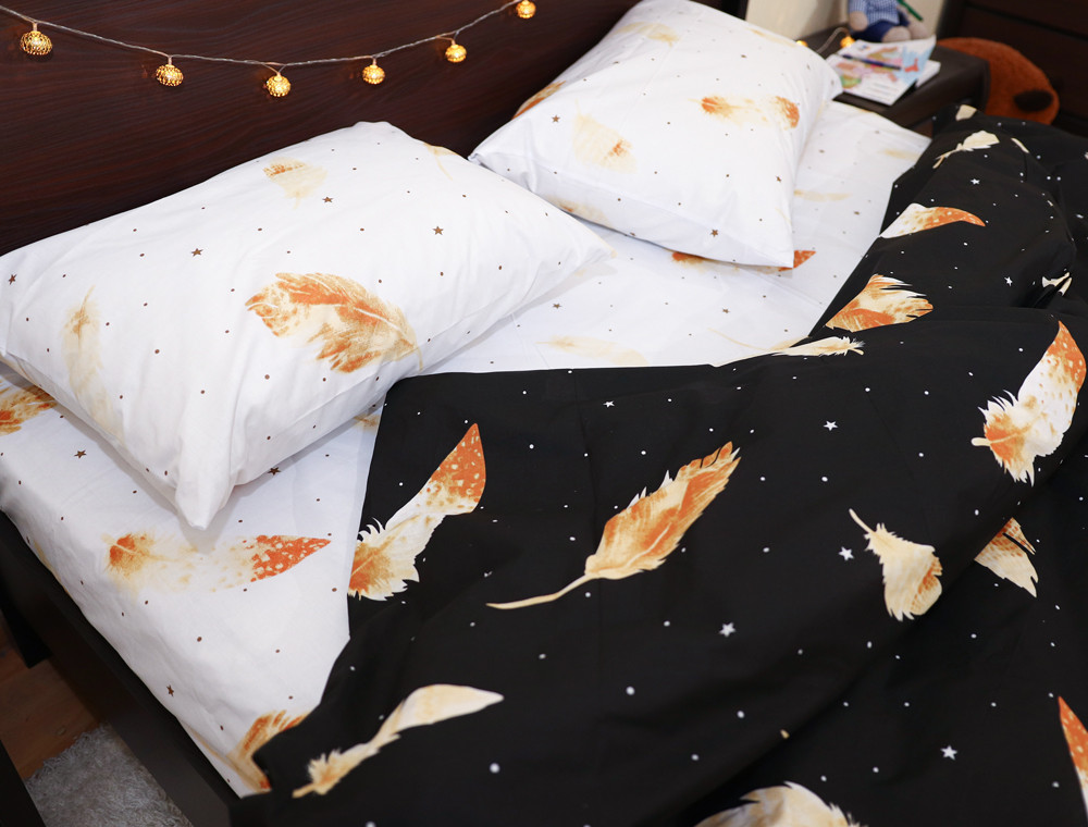 Полуторний набір постільної білизни 150*220 із Бязі "Gold" №151242AB Черешенка™