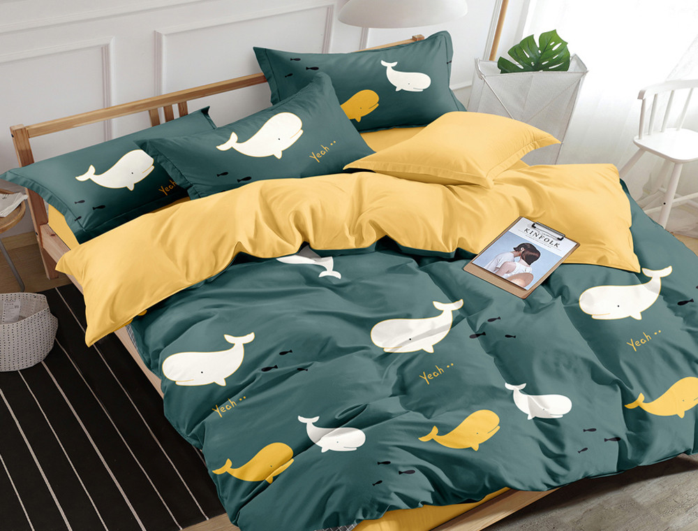 Сімейний набір постільної білизни із Сатину №067AB Черешенка™