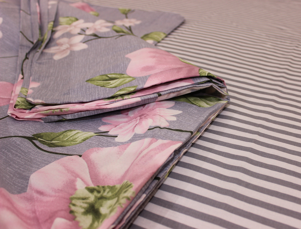 Полуторний набір постільної білизни 150*220 із Бязі "Gold" №157537AB Черешенка™