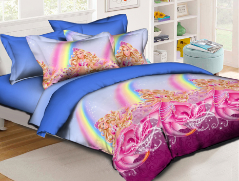 Полуторний набір постільної білизни 150*220 із Ранфорсу №17795 Черешенка™