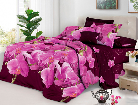 Сімейний набір постільної білизни 240*220 із полікотону №201971 Черешенька™