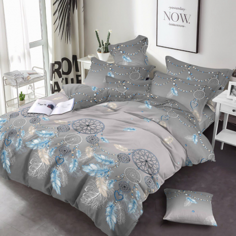 Тканина для постільної білизни Бязь "Gold" Lux GL1733grey