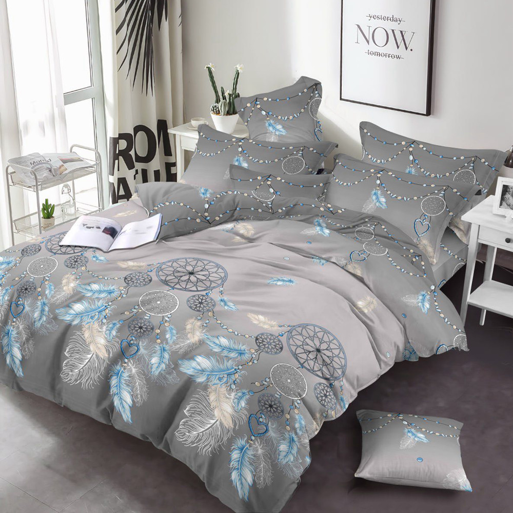 Тканина для постільної білизни Бязь "Gold" Lux GL1733grey