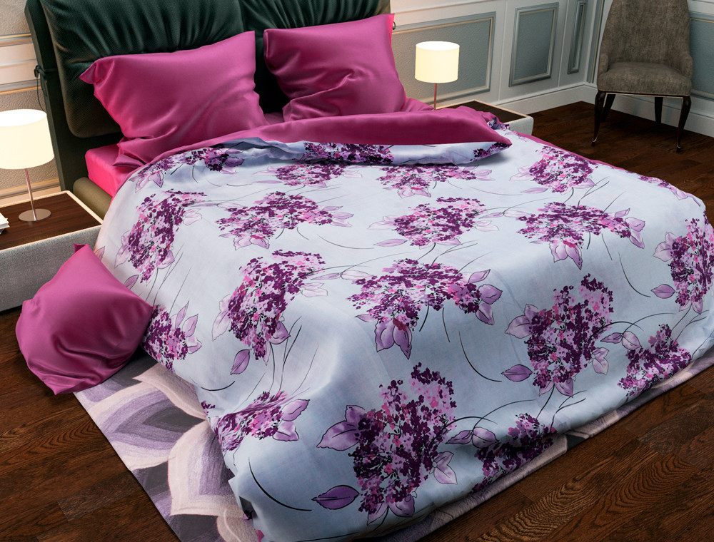 Двоспальний набір постільної білизни 180*220 із Бязі "Gold" №157814AB Черешенка™