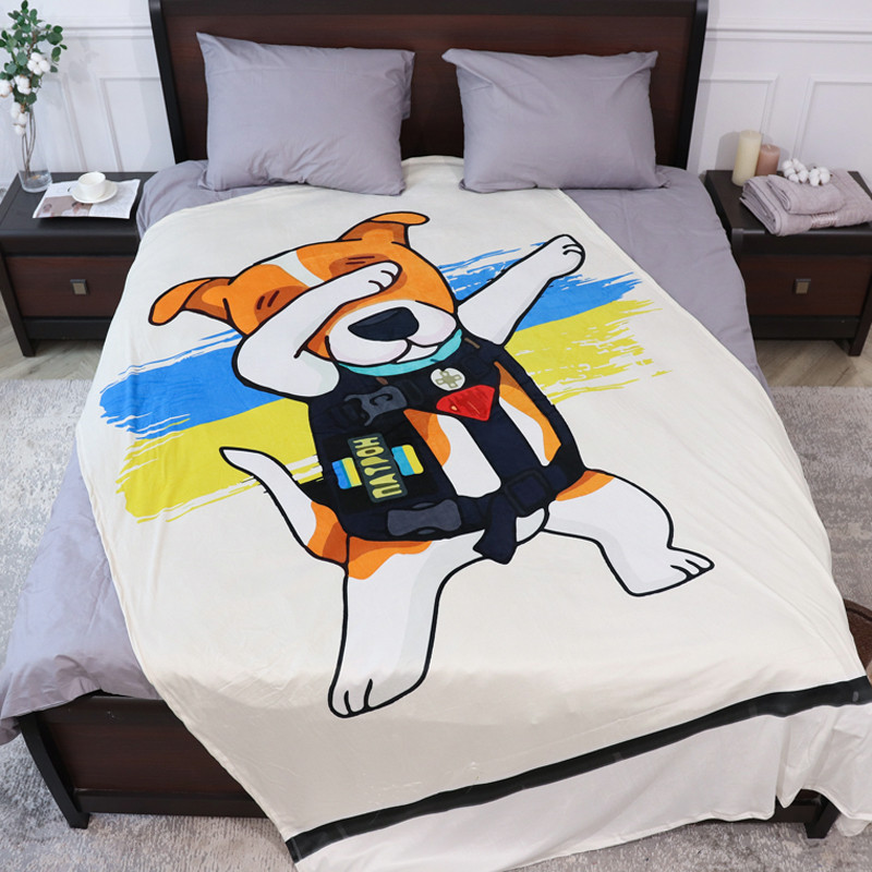 Плед с 3D-принтом 135*160 "Пес Патрон" №20222322