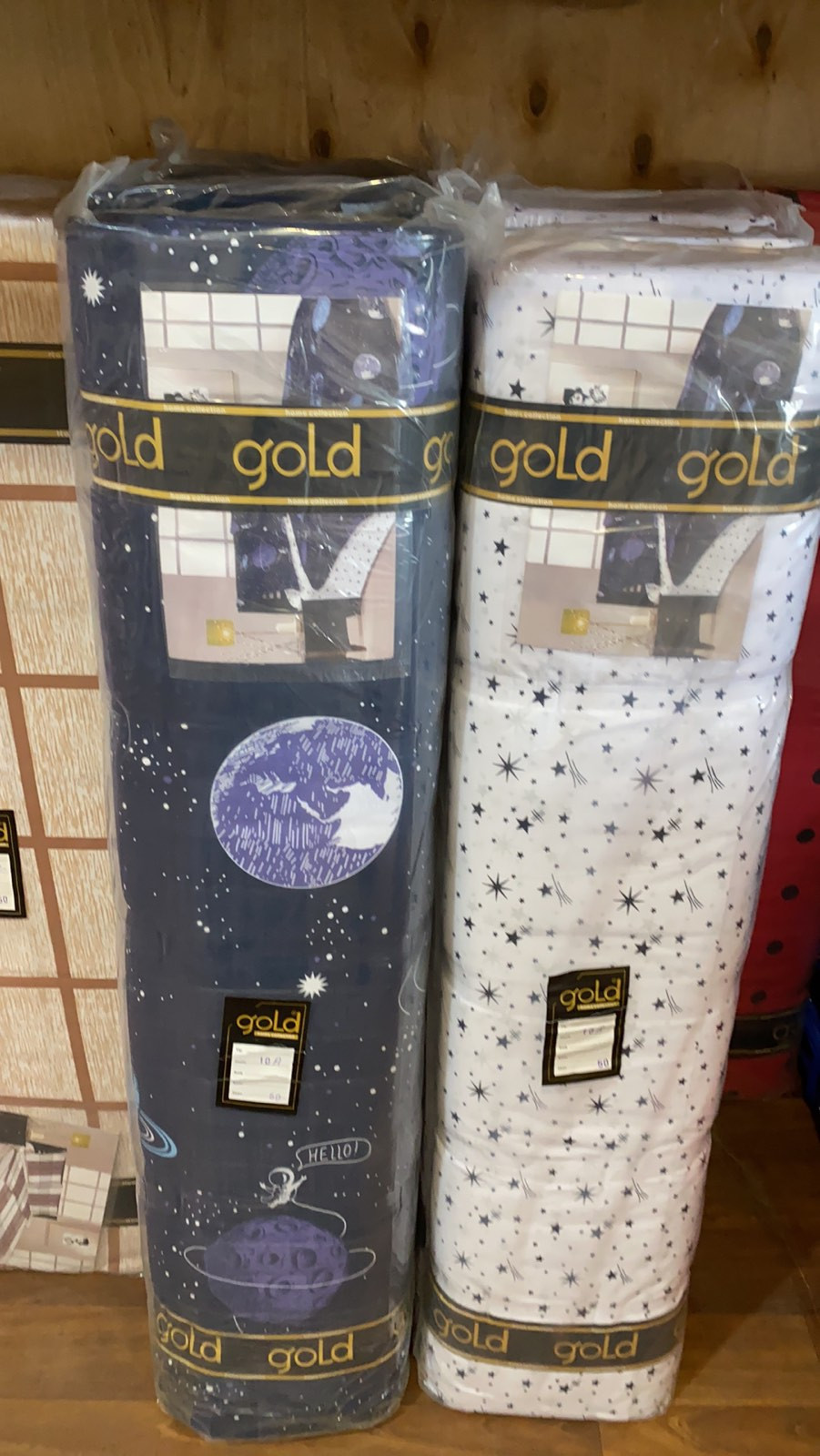 Ткань для постельного белья Бязь "Gold" Lux "Неизведанная вселенная" GL1648 (A+B) - (50м+50м)