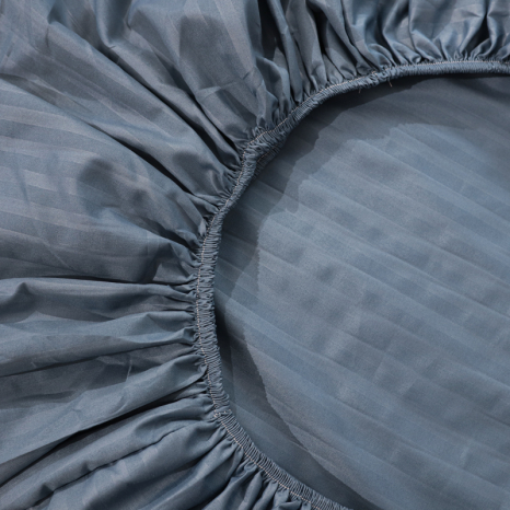 Простирадло на резинці (120*200*25) синя смужка №3918