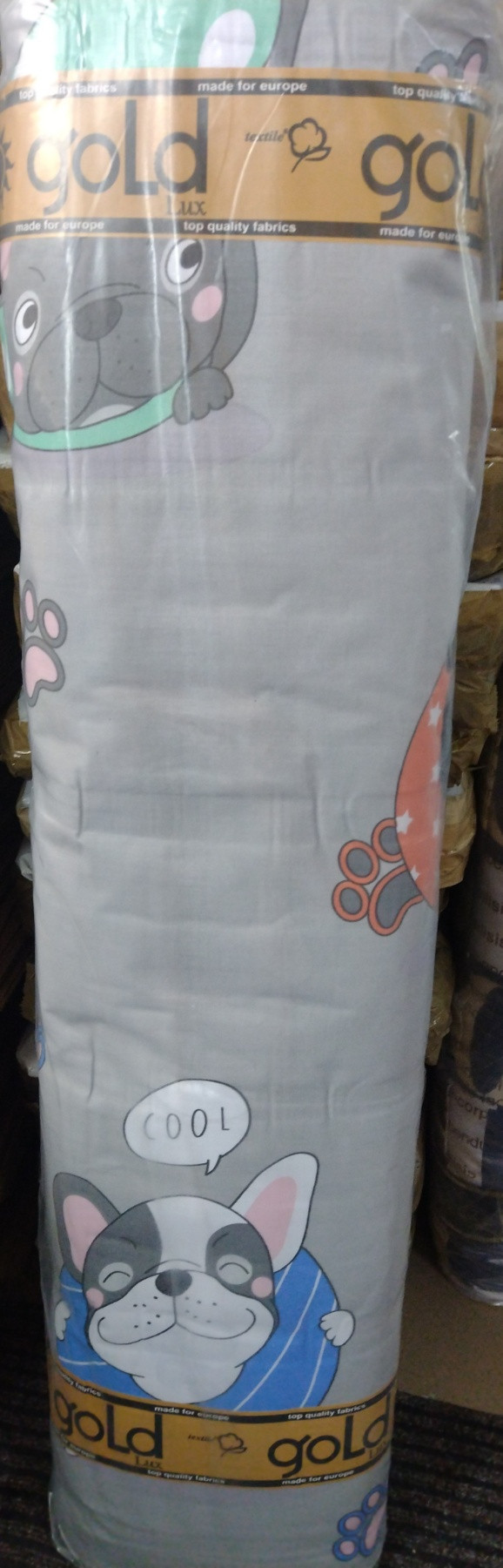 Ткань для постельного белья Бязь "Gold" Lux детская GLB329grey