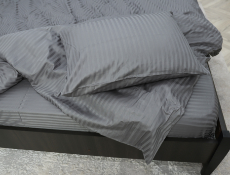 Семейный набор хлопкового постельного белья из Страйп Сатина №545203