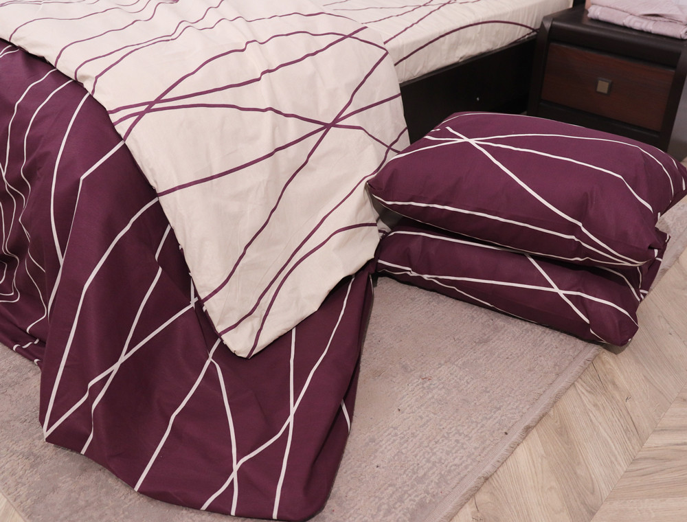 Євро-максі набір постільної білизни 200*220 із Бязі "Gold" №151011АВ Черешенька™