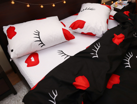 Семейный набор хлопкового постельного белья из Бязи "Gold" №154262AB Черешенка™