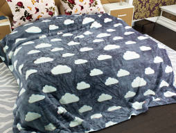 Двоспальний флісовий плед №33319