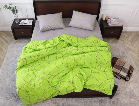 Двоспальний набір постільної білизни 180*220 із Бязі "Gold" №154149AB Черешенка™