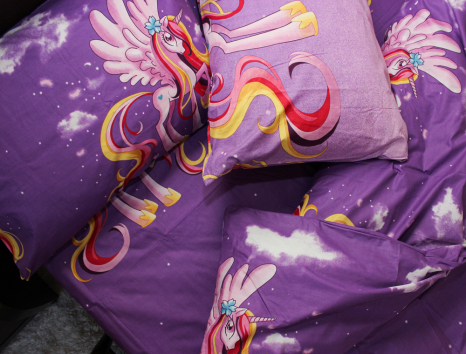 Полуторний набір постільної білизни 150*220 із Бязі "Gold" №164302 Черешенка™