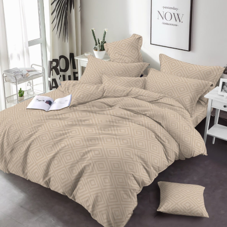 Тканина для постільної білизни Бязь "Gold" Lux ромби GL15054 (50м)