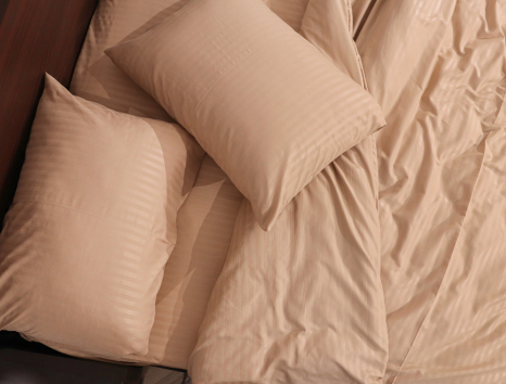 Двуспальный набор постельного белья 180*220 из микрофибры в полоску №2011214 Черешенка™