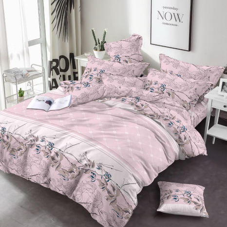 Ткань для постельного белья Бязь "Gold" Lux GL3557pink