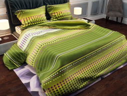 Тканина для постільної білизни Бязь "Gold" Lux "Райдужний горошок" GL829