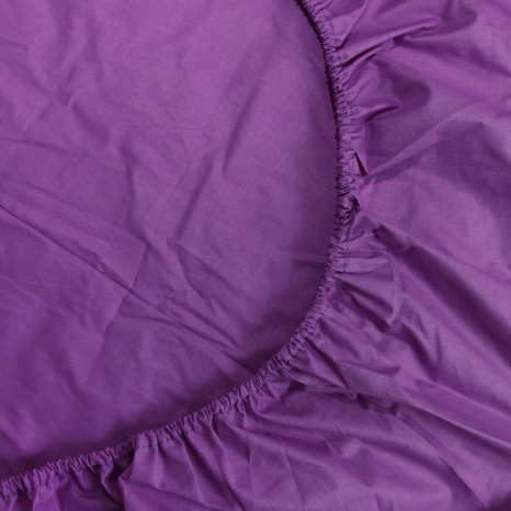 Простирадло на резинці (90*200*25) фіолетове №3628