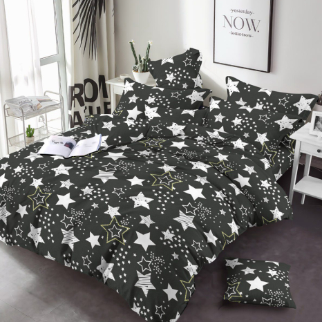 Тканина для постільної білизни Бязь "Gold" Lux GL38201black