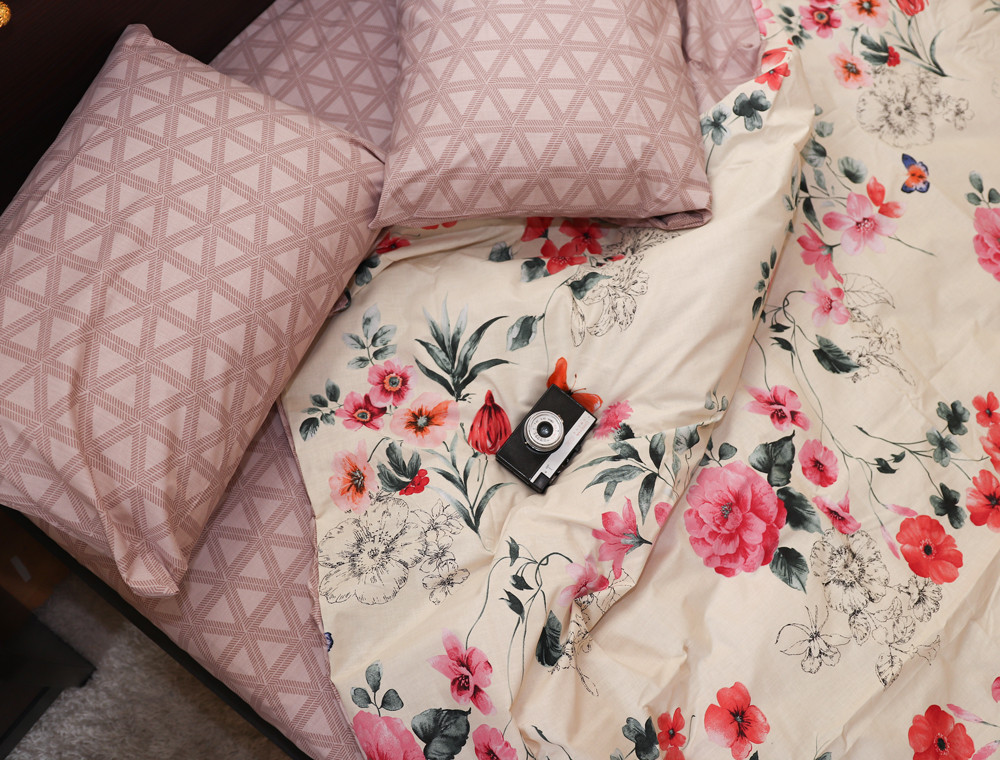 Євро-максі набір постільної білизни 200*220 із Бязі "Gold" №151330AB Черешенка™