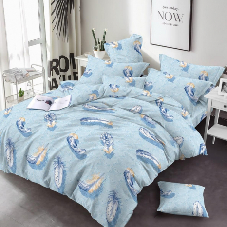 Ткань для постельного белья Бязь "Gold" Lux GL3543blue