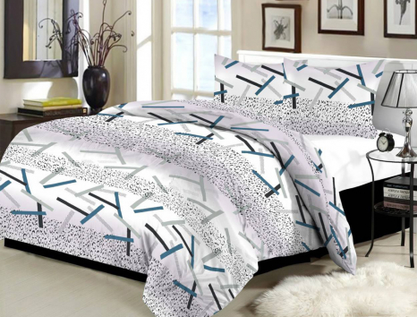 Тканина для постільної білизни Бязь "Gold" Lux "Синя лінія" GL1108