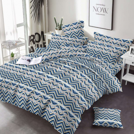 Ткань для постельного белья Бязь "Gold" Lux GL3532blue