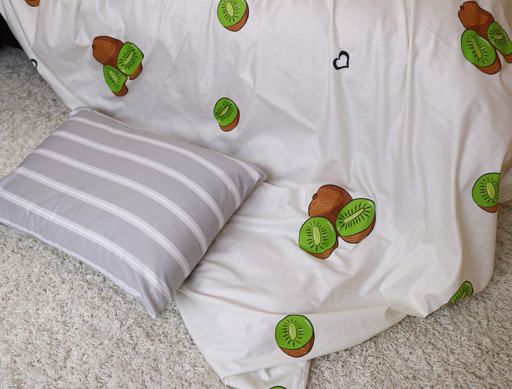 Двуспальный набор постельного белья 180*220 из Сатина №019AB Черешенка™