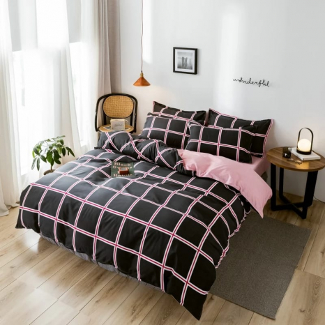 Ткань для постельного белья Бязь "Gold" Lux "Гламурная клеточка" GL1651 (A+B) - (50м+50м)