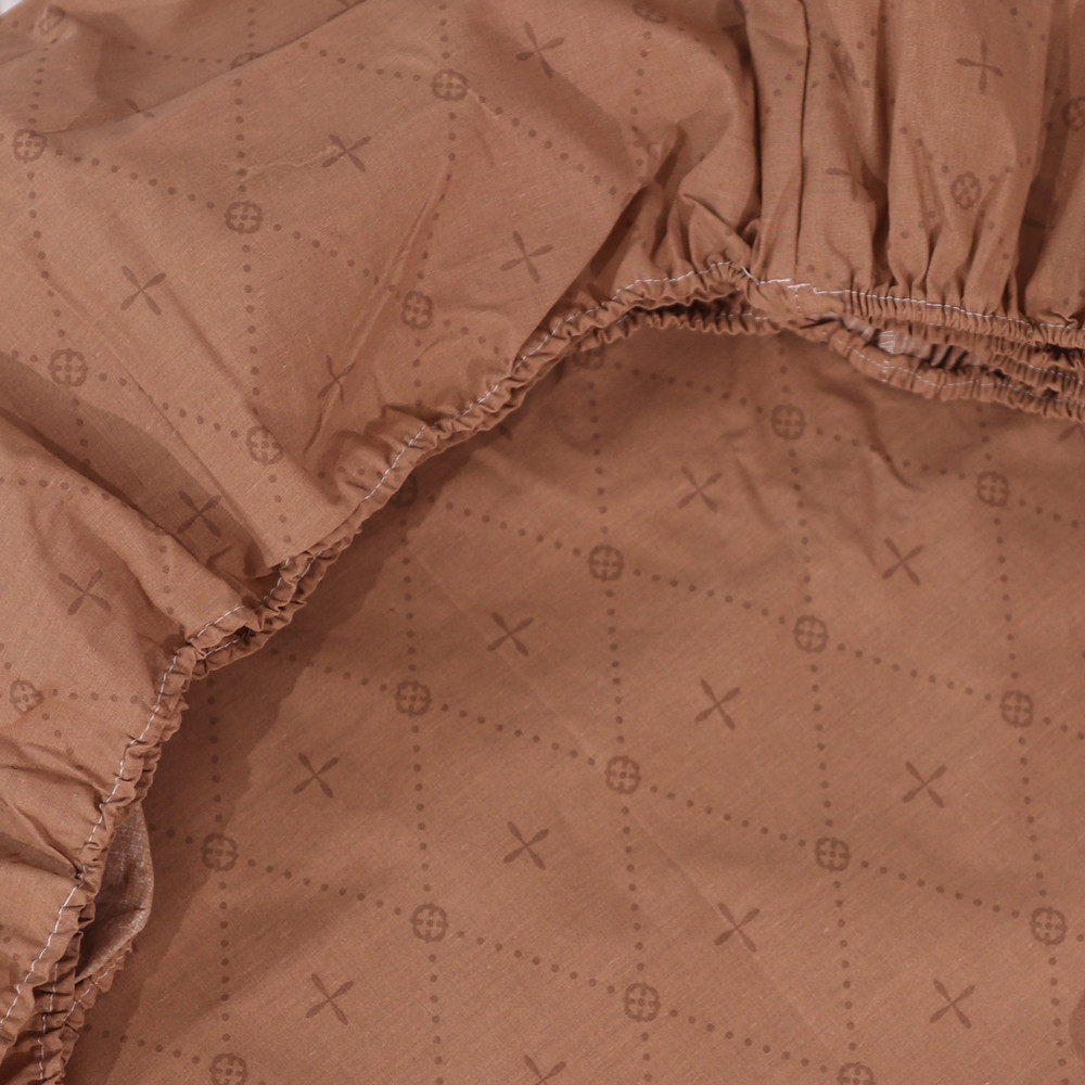 Простынь на резинке (120*200*25) коричневого цвета №663308