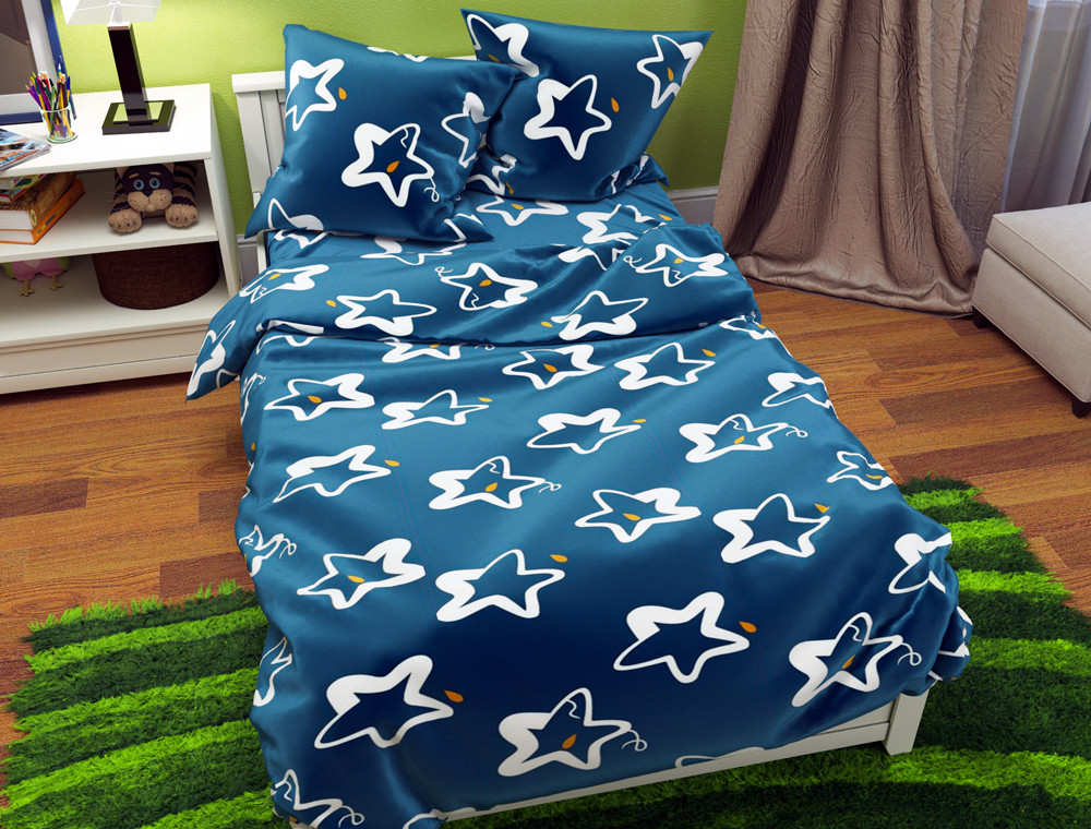 Тканина для постільної білизни Бязь "Gold" Lux GL3711blue