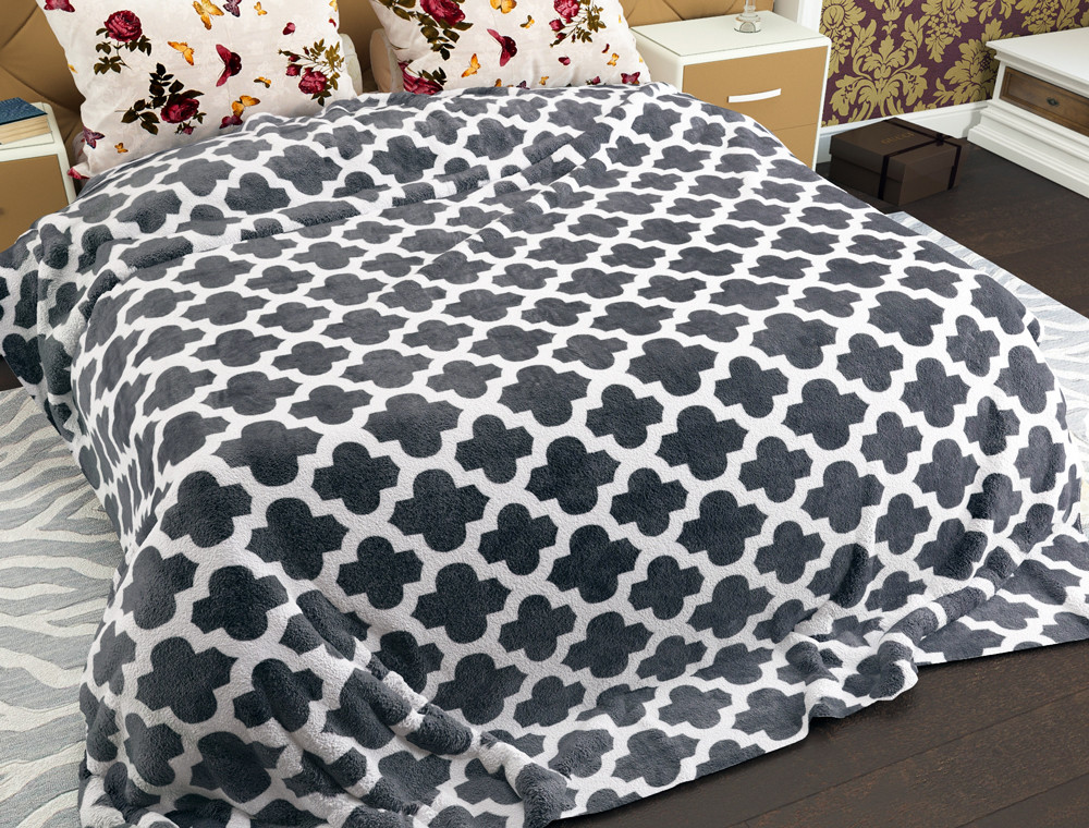 Полуторный флисовый плед №33922