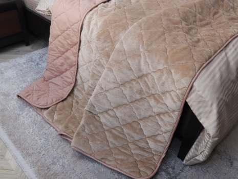 Полуторне флісове стьобане покривало №55073R