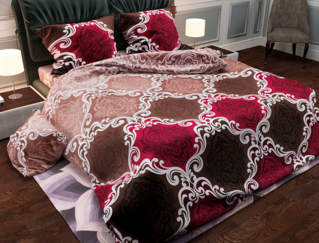 Євро-максі набір постільної білизни 200*220 із Бязі "Gold" №157424 Черешенка™