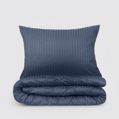 Двуспальный набор постельного белья 180*220 из Страйп Сатина №543928