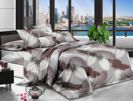 Двоспальний набір постільної білизни 180*220 із полікотону №202919 Черешенька™