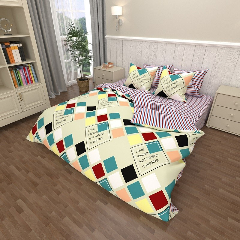 Ткань для постельного белья Бязь "Gold" Lux GL7669 (A+B) - (50м+50м)