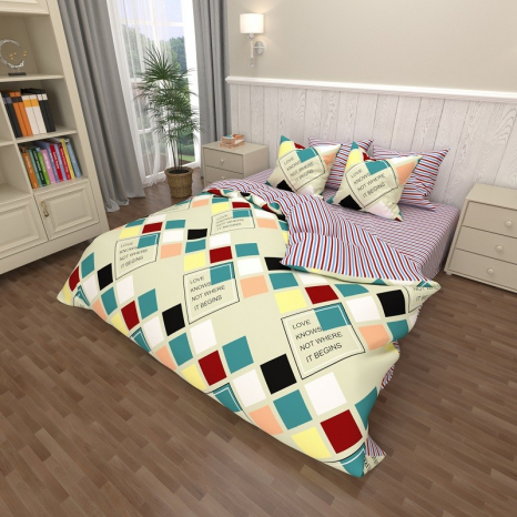 Ткань для постельного белья Бязь "Gold" Lux GL7669 (A+B) - (50м+50м)